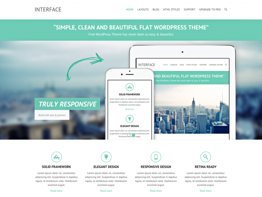 Interface Free Responsive WordPress Theme